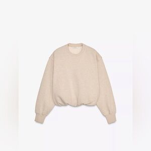 ZARA Balloon Beige Crewneck Sweatshirt Size S